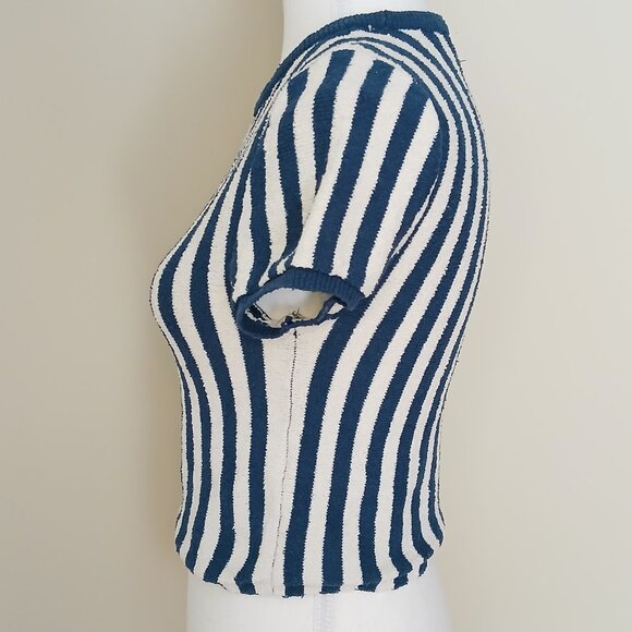 Free People FP Beach Roberta Nautical Sweater Top Size Small - Picture 4 of 9